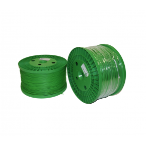 Fil détection inox âme Ø0.8mm gaine PEHD verte Ø2.8mm x 1000m
