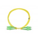 Cordon double SC/APC-SC/APC SM 9/125µ G657 A2 LSZH jaune 2ml