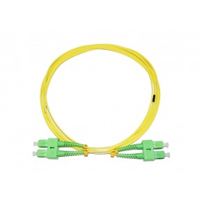 Cordon simple SC/APC-SC/APC SM 9/125µ G657 A2 LSZH jaune 2ml